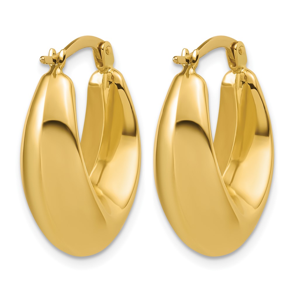 14K Polished Hoop Earrings