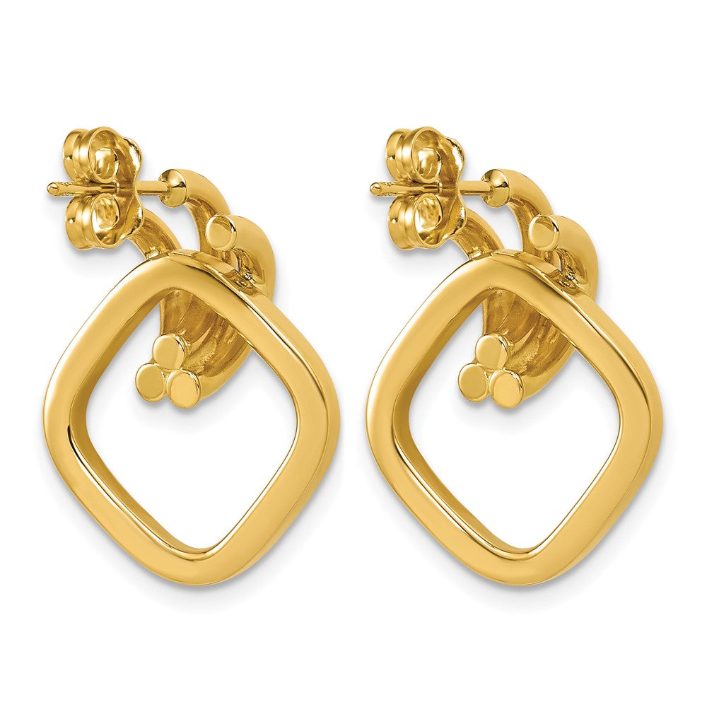 14K Polished Dangle Post Earrings
