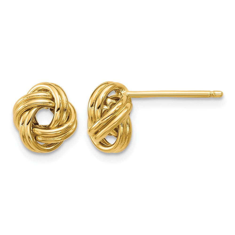 14K Polished Love Knot Post Earrings