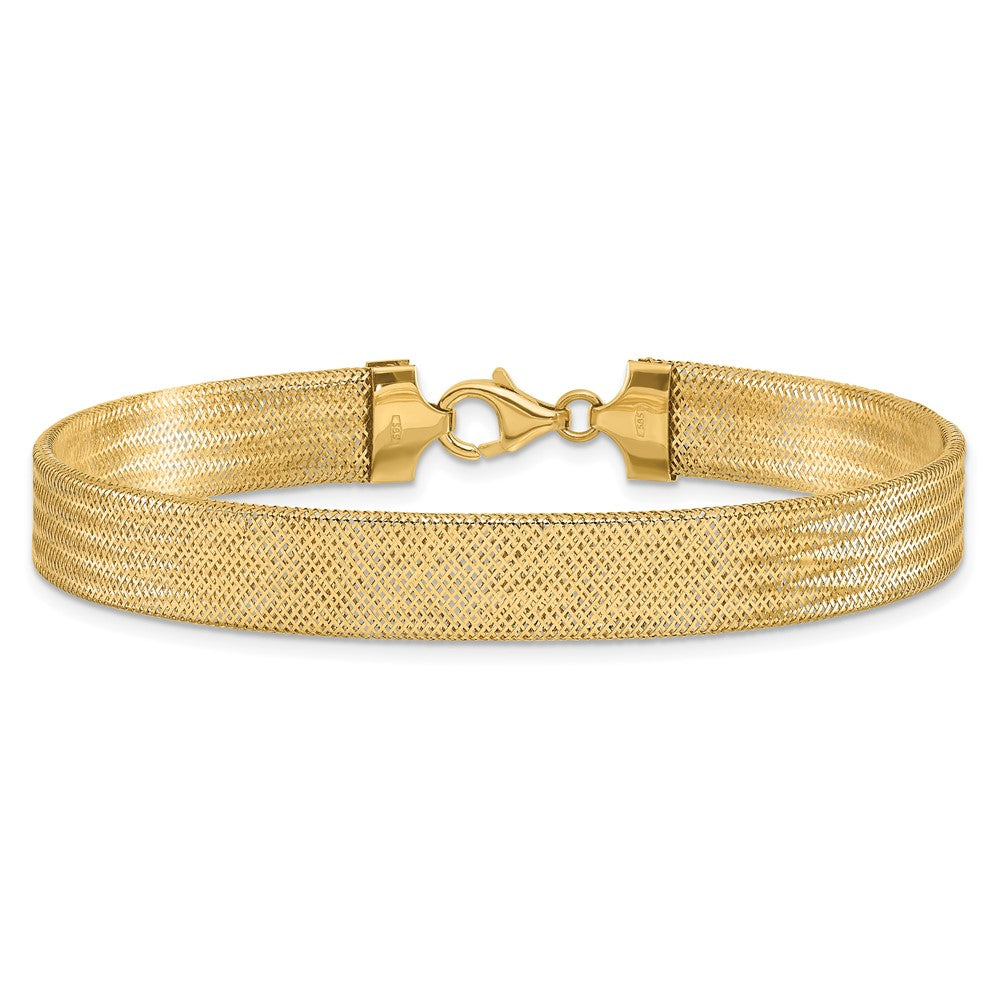 14K Polished Mesh Bracelet