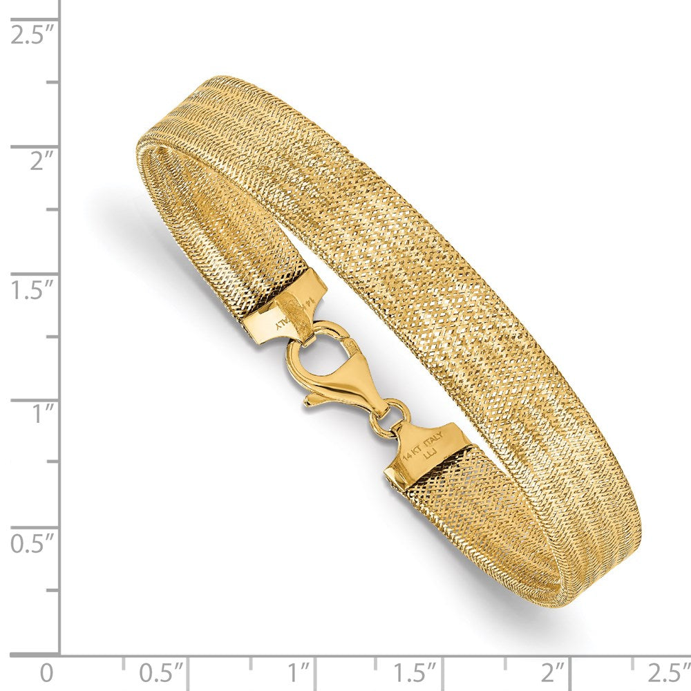 14K Polished Mesh Bracelet