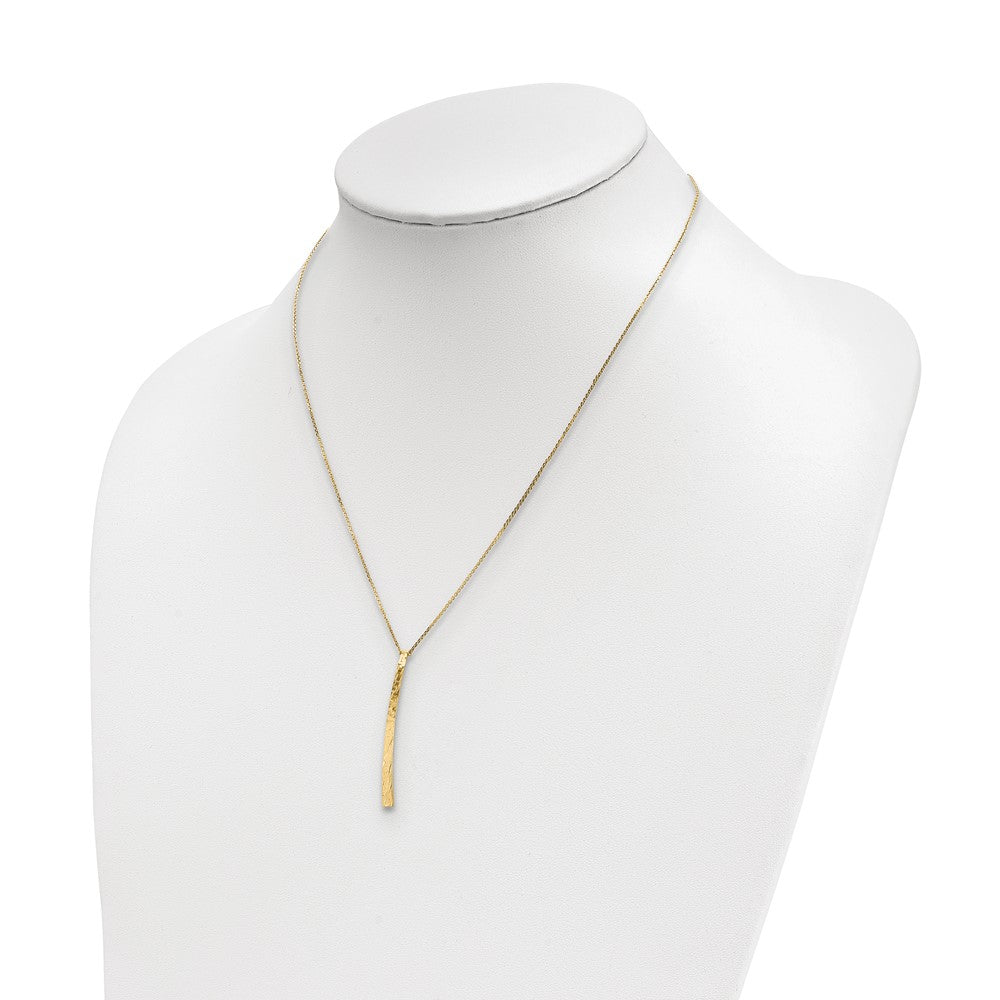 14K Polished Diamond-cut Necklace