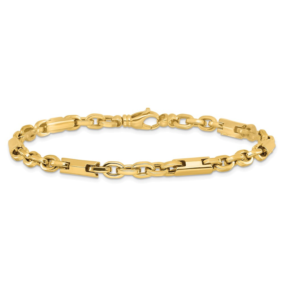 14K Men's Polished Fancy Link Bracelet
