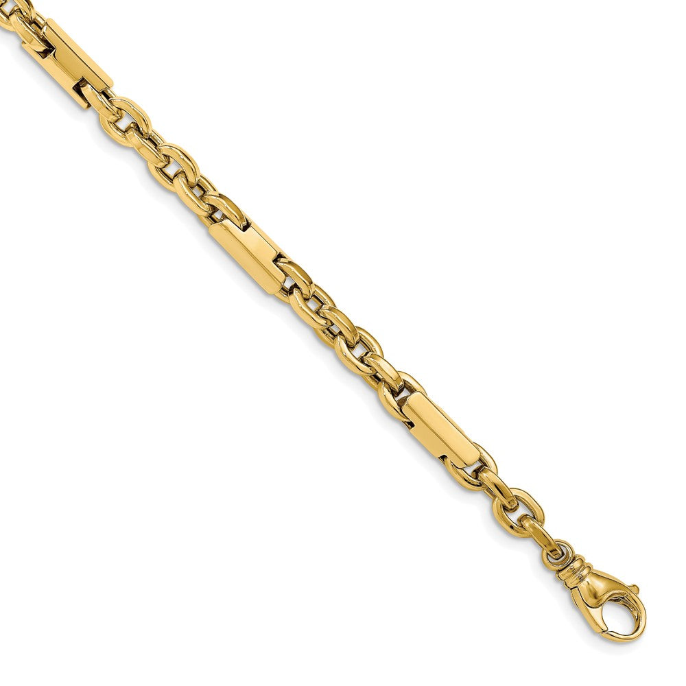 14K Men's Polished Fancy Link Bracelet
