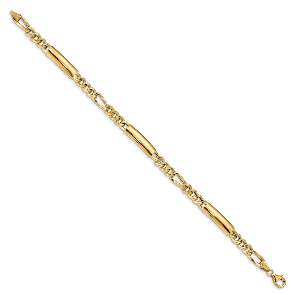 14K Men's Polished Fancy Link Bracelet