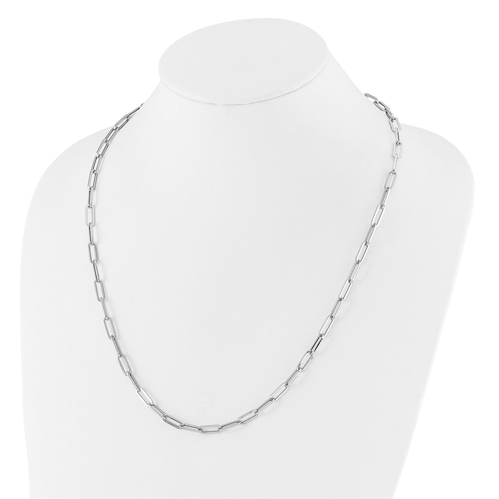 14K White Gold Polished Fancy Link Necklace