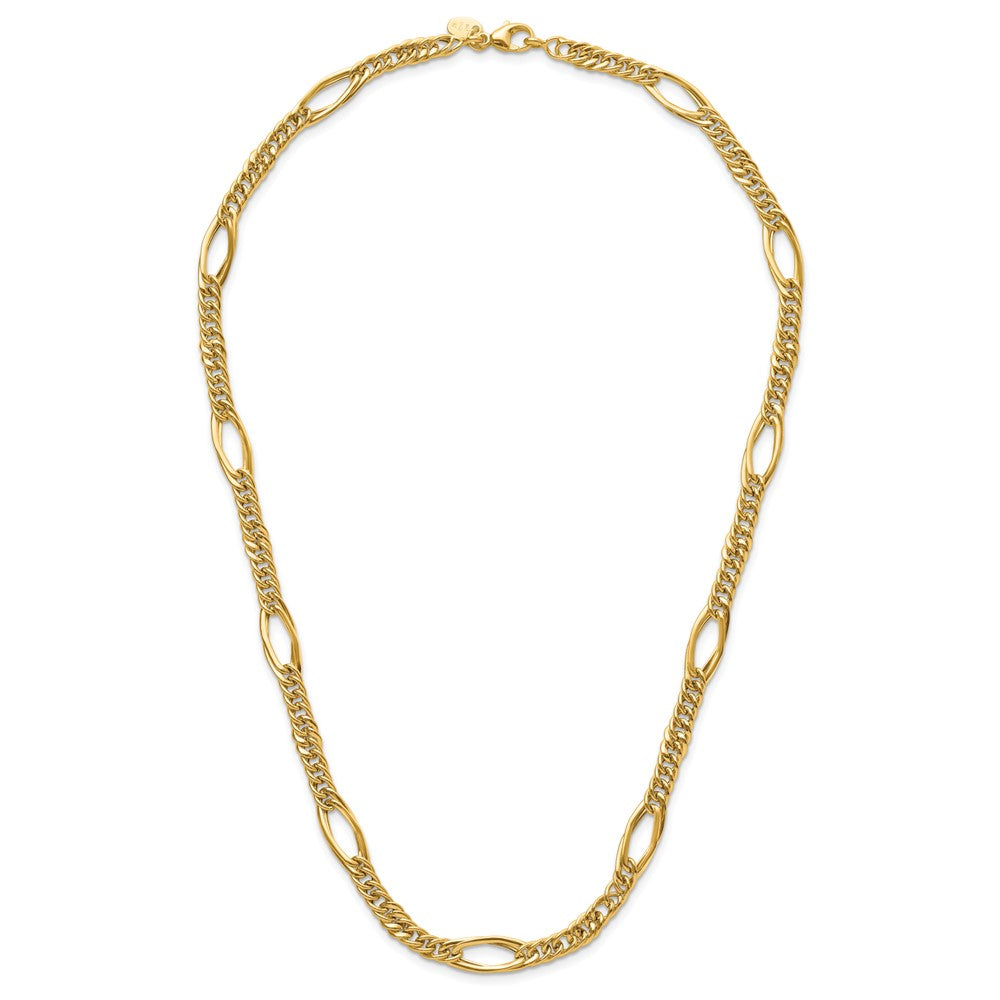 14K Polished Fancy Link Necklace