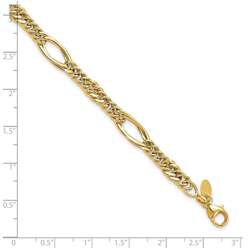 14K Polished Fancy Link Bracelet