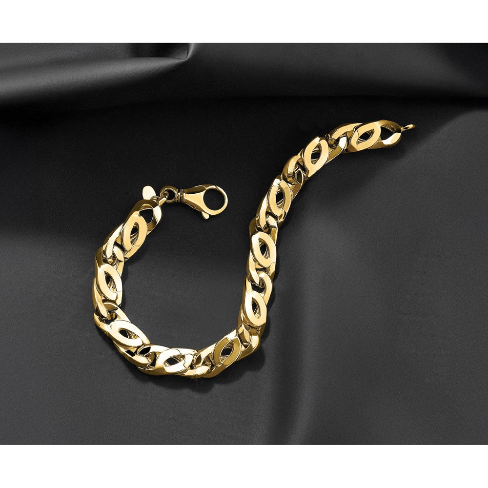 14K Men's Polished Fancy Link Bracelet