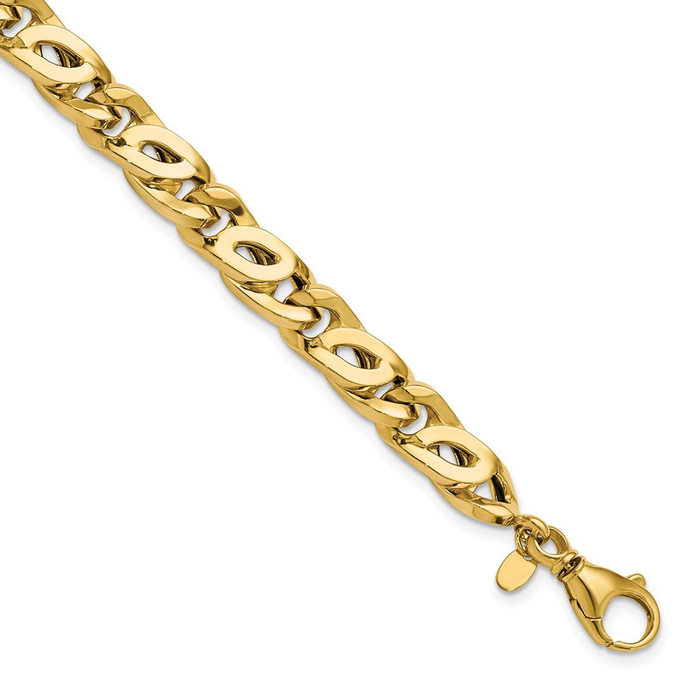 14K Men's Polished Fancy Link Bracelet