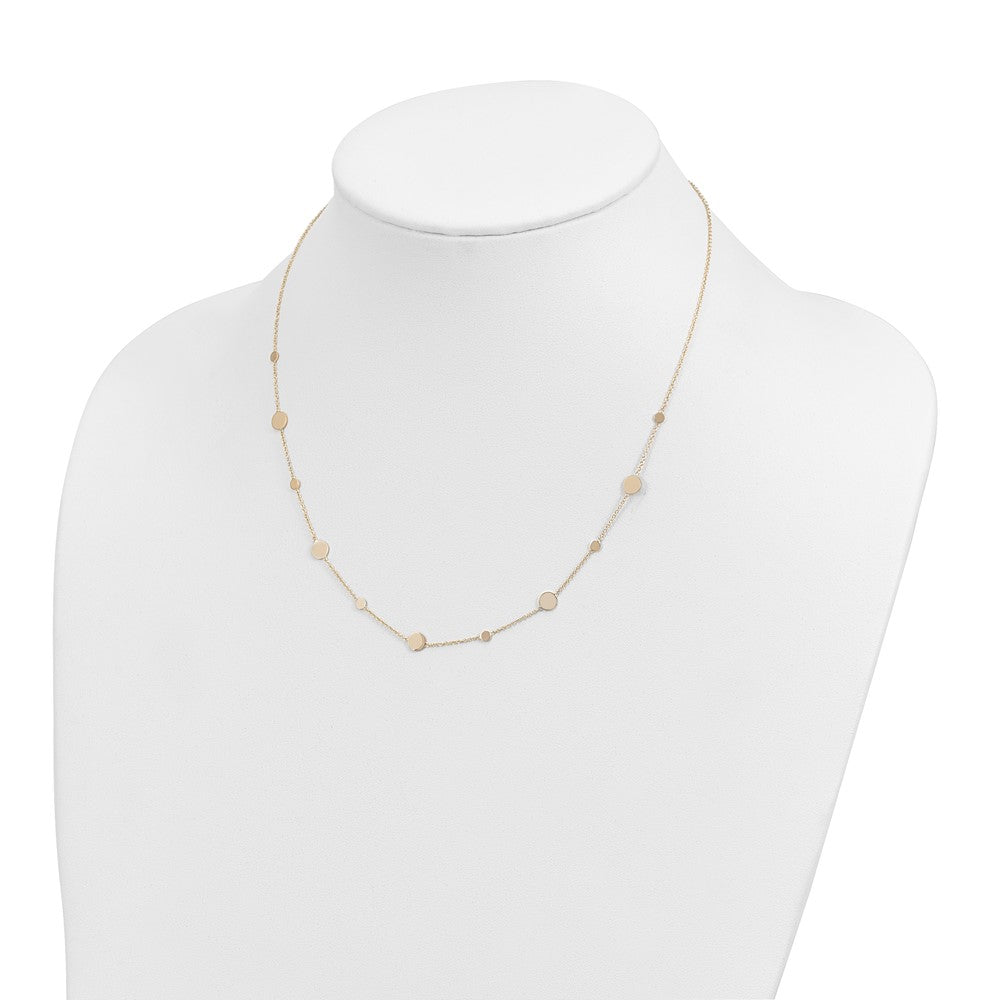 14K Polished Disc Necklace