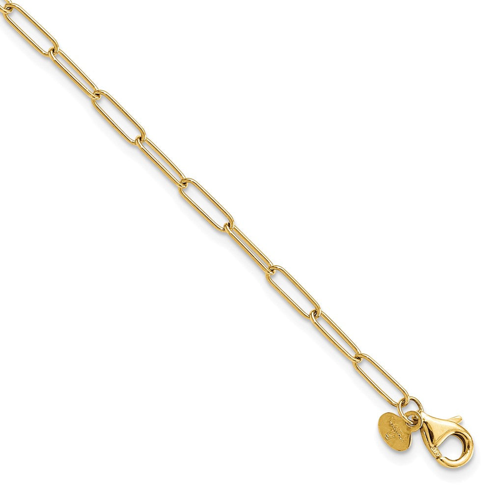 14K Polished Fancy Link Anklet