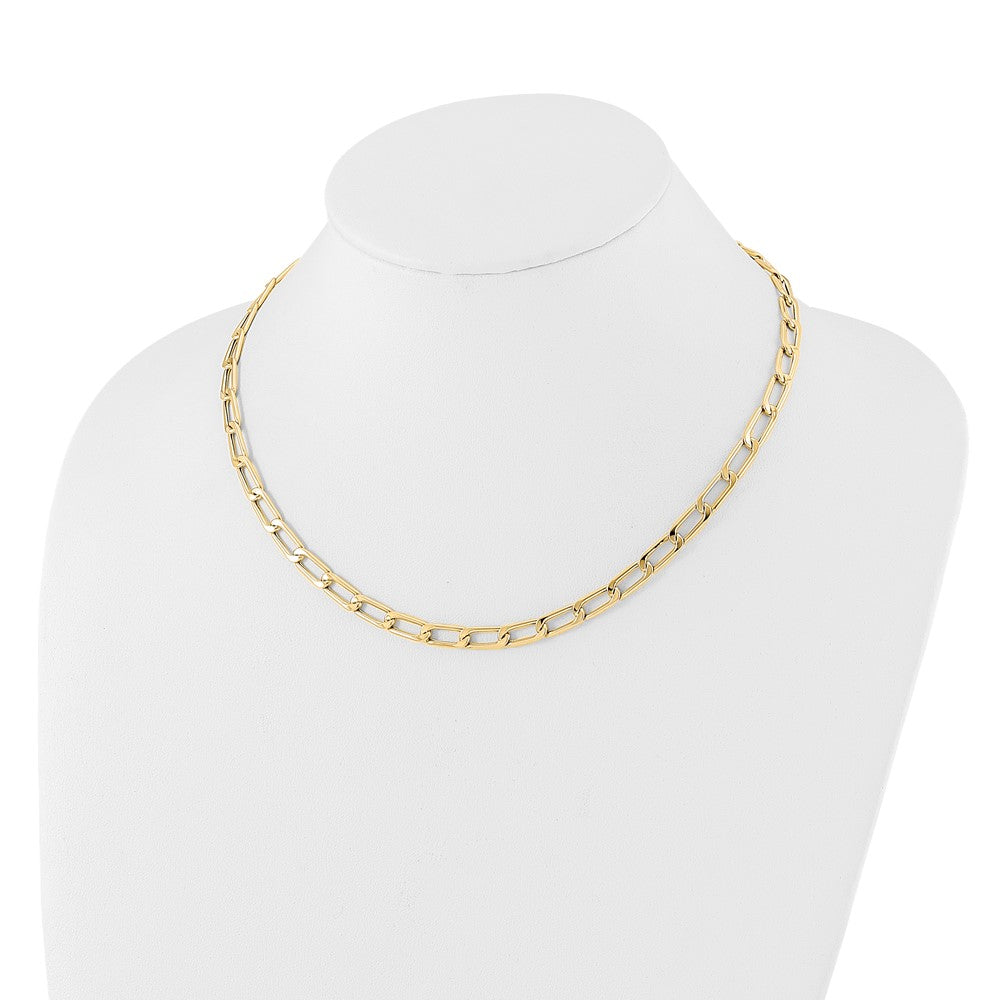 14K Polished Fancy Link Necklace
