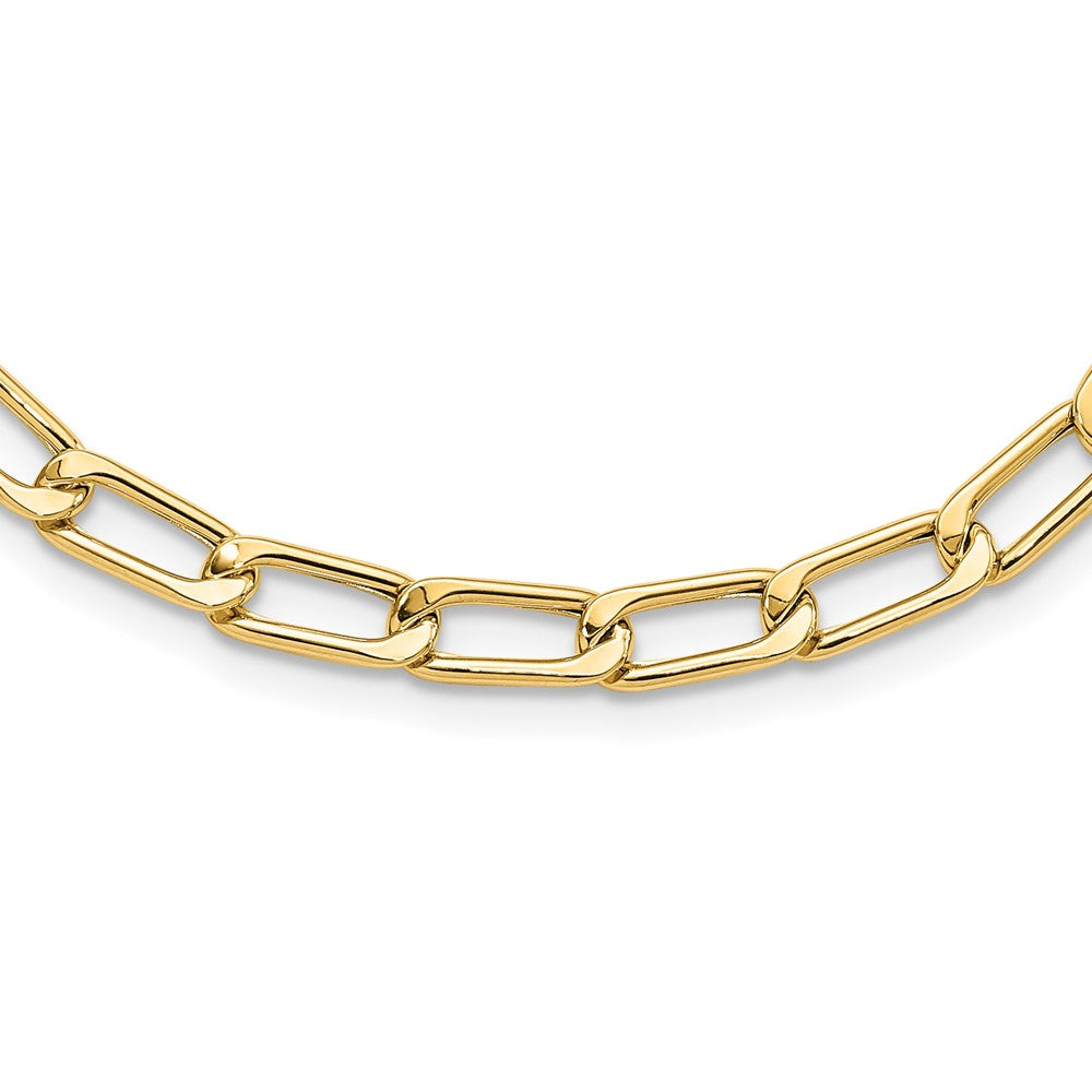14K Polished Fancy Link Necklace