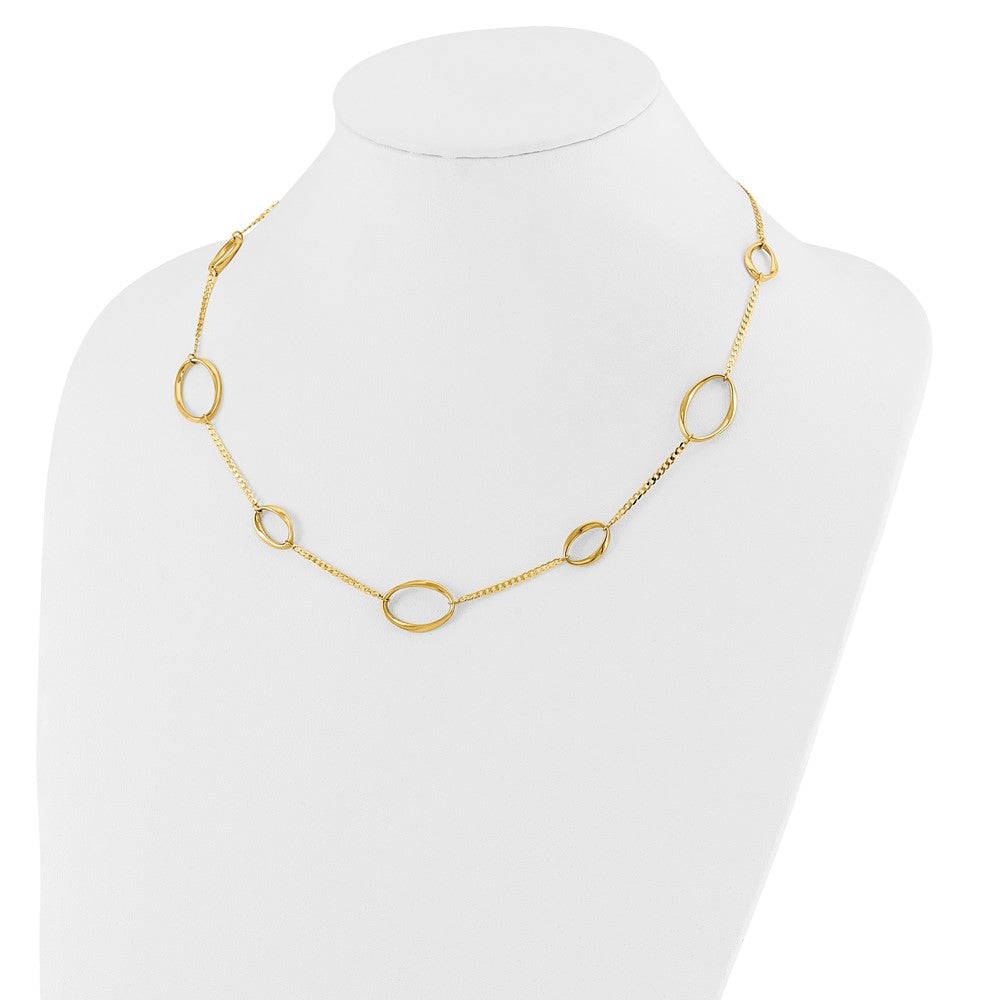 14K Polished Oval Link 20in Necklace