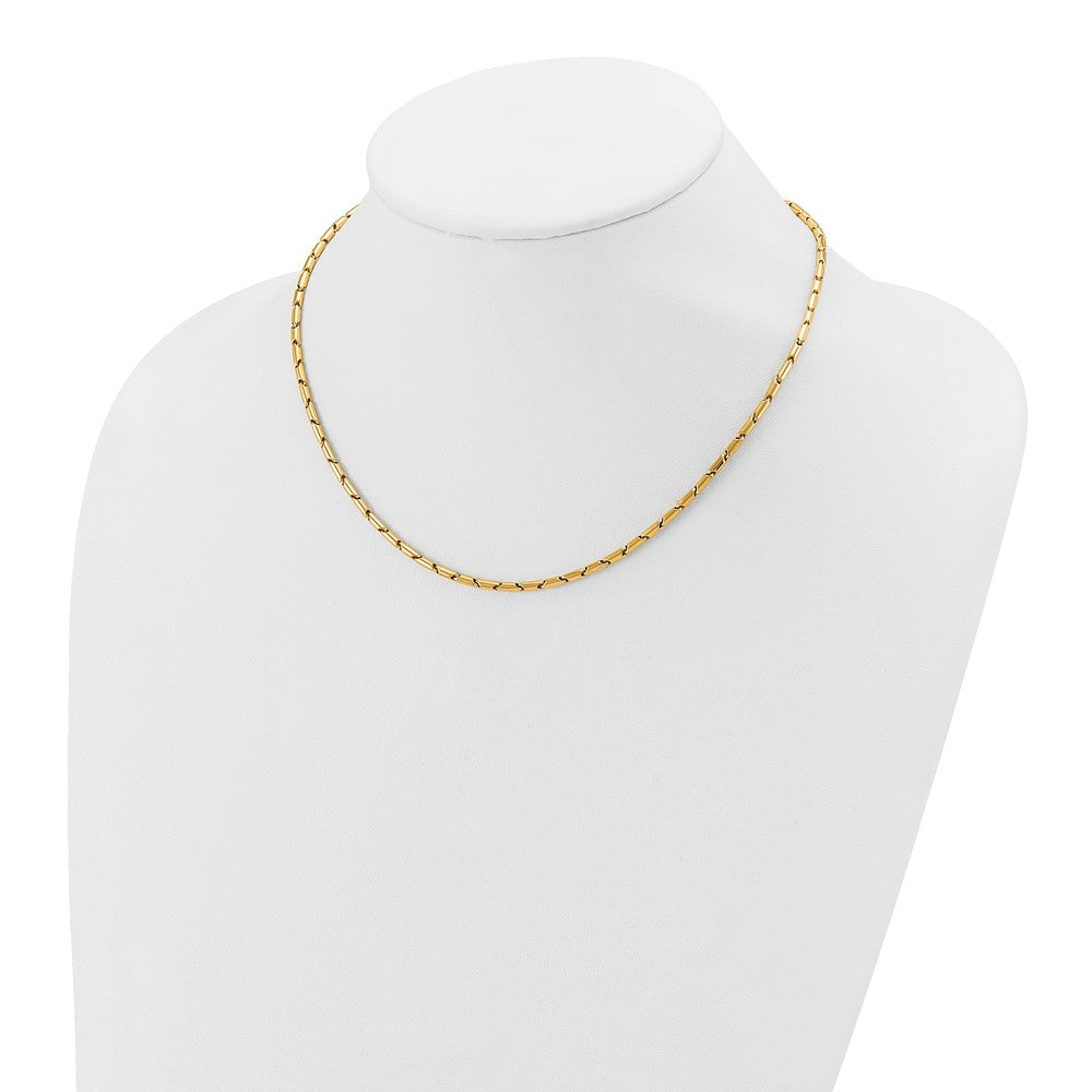 14K Polished Fancy Link Necklace