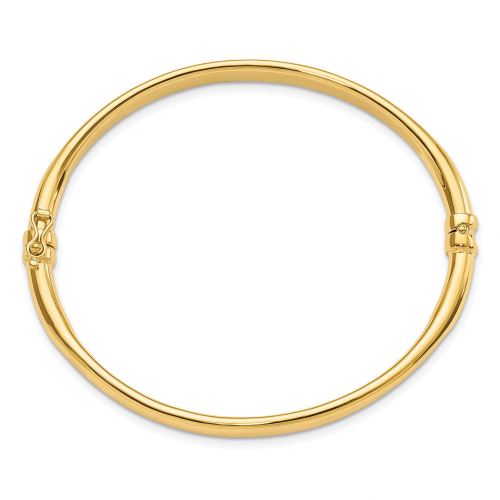 14K Polished Hinged Bangle