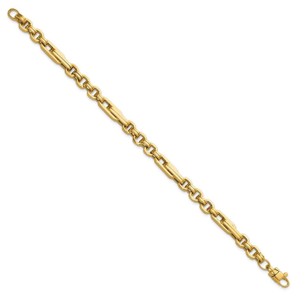 14K Polished Fancy Link Bracelet