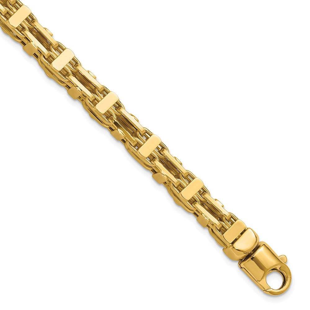 14K Polished Fancy Link Men's Bracelet