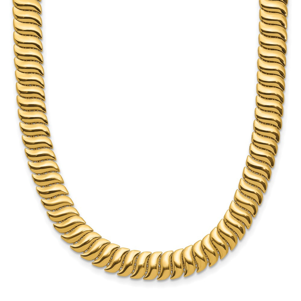 14K Polished Fancy Link Necklace