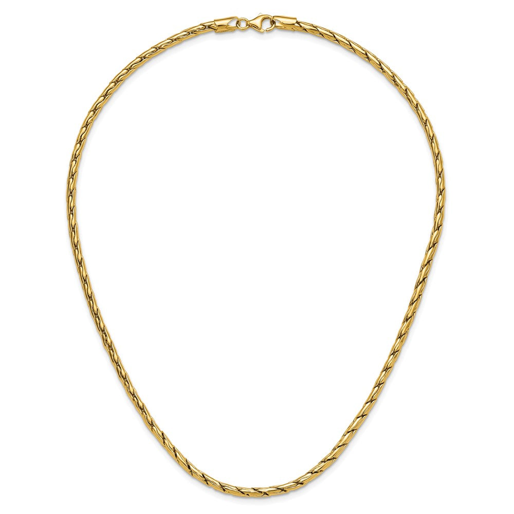 14K Polished 3.5mm Fancy Link Necklace