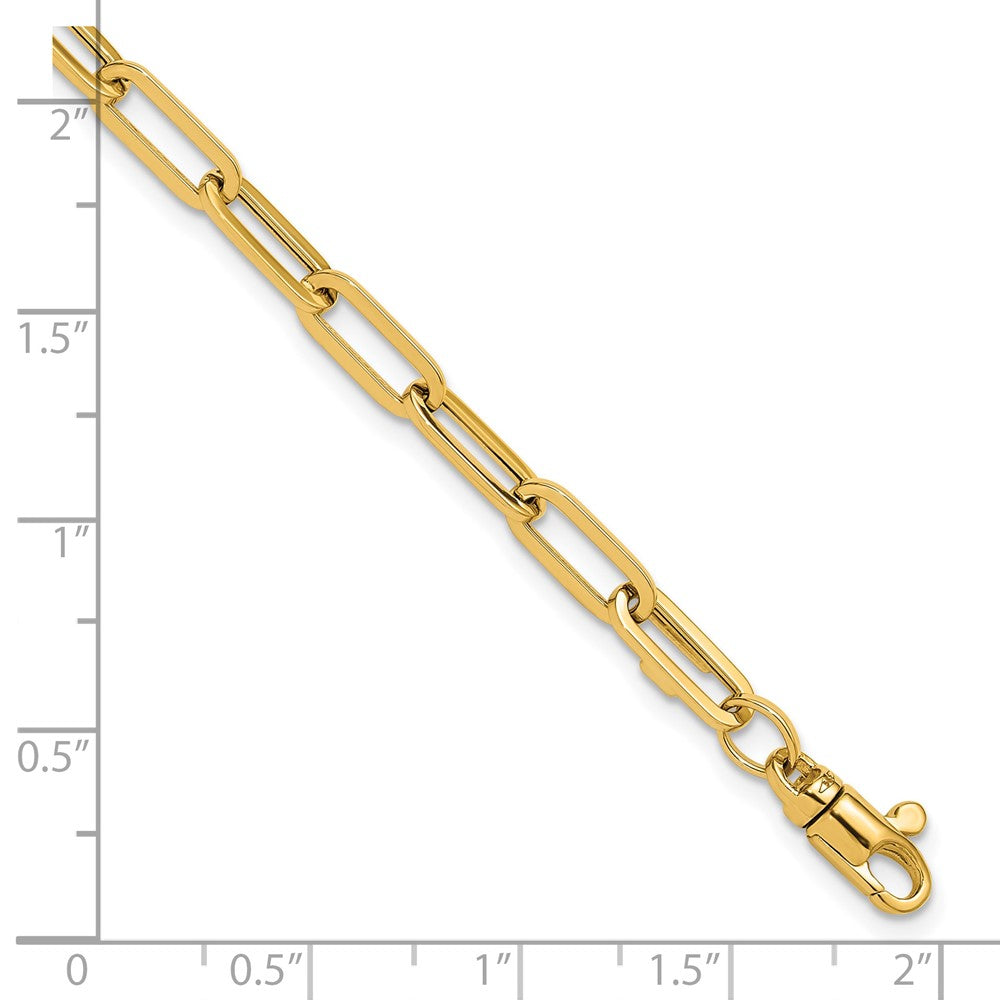 14K Polished Fancy Link with 1in ext Bracelet