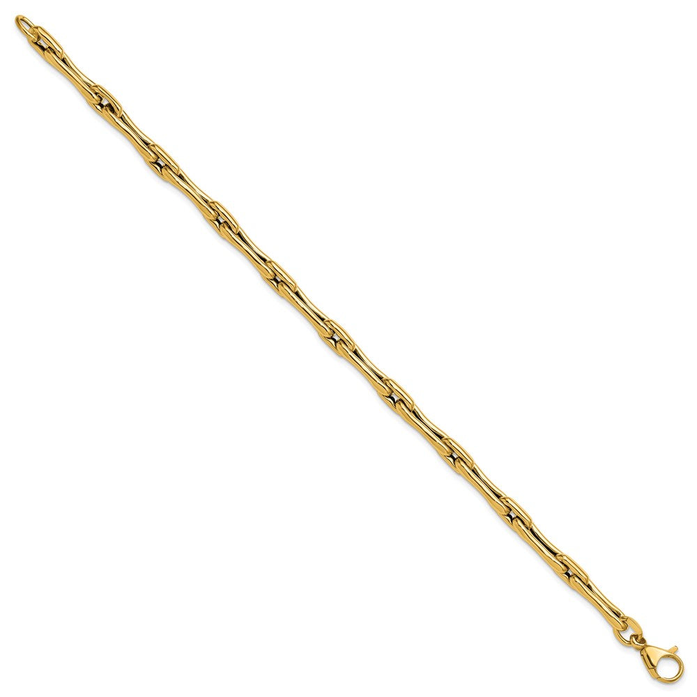 14K Polished Hollow Fancy Link Bracelet