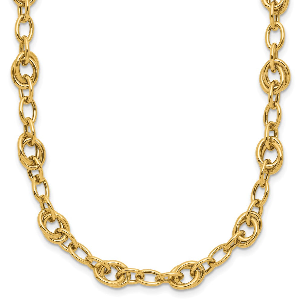 14K Polished Fancy Link Necklace
