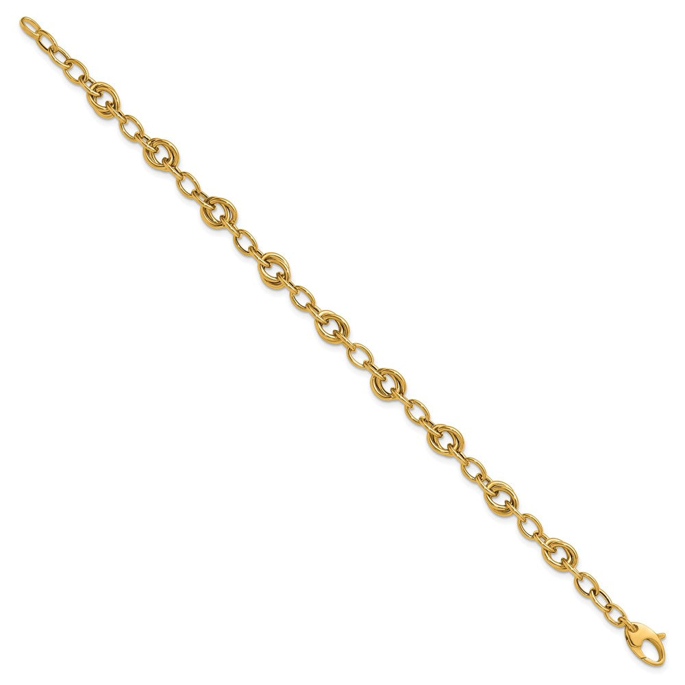 14K Polished Fancy Link Bracelet