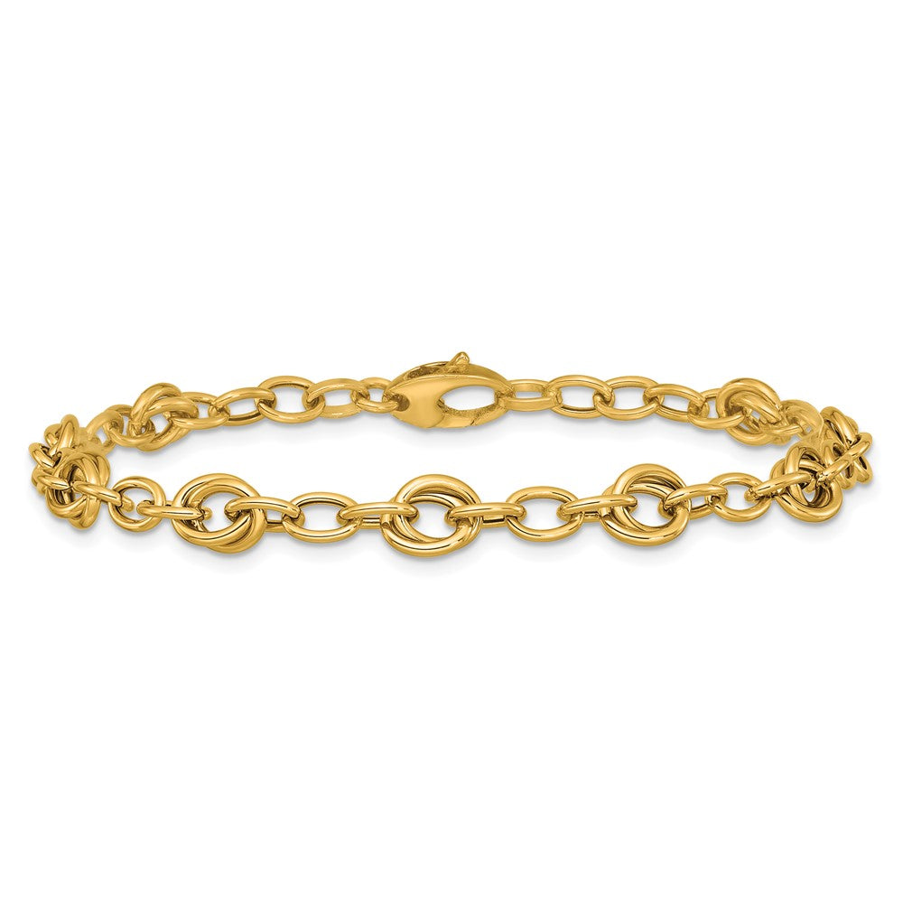 14K Polished Fancy Link Bracelet