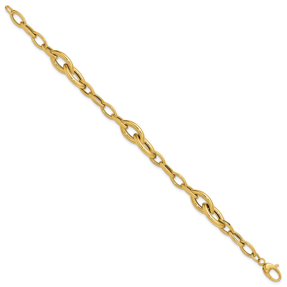 14K Polished Fancy Link Bracelet