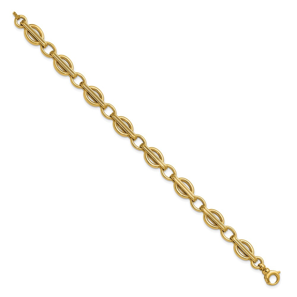 14K Polished Fancy Link Bracelet