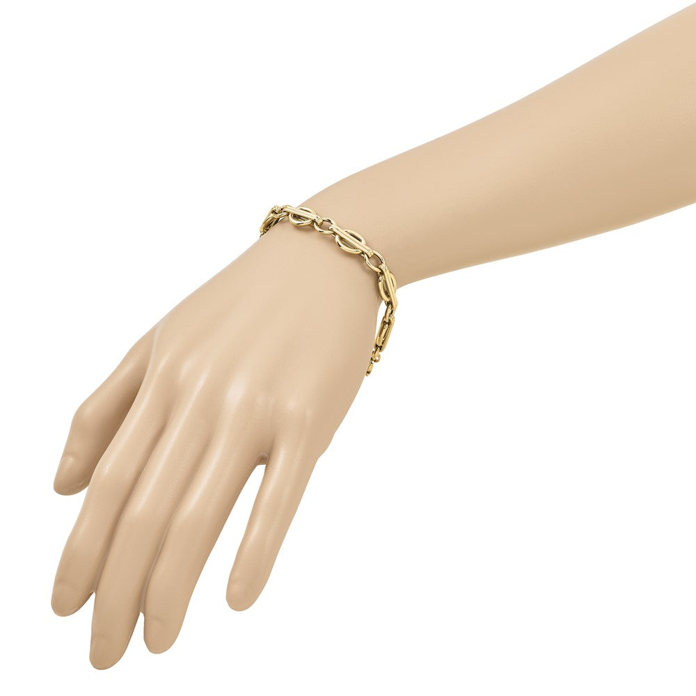 14K Polished Fancy Link Bracelet