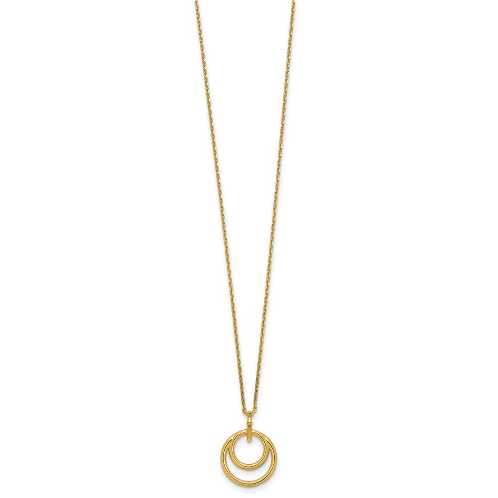 14K Polished Circle Necklace