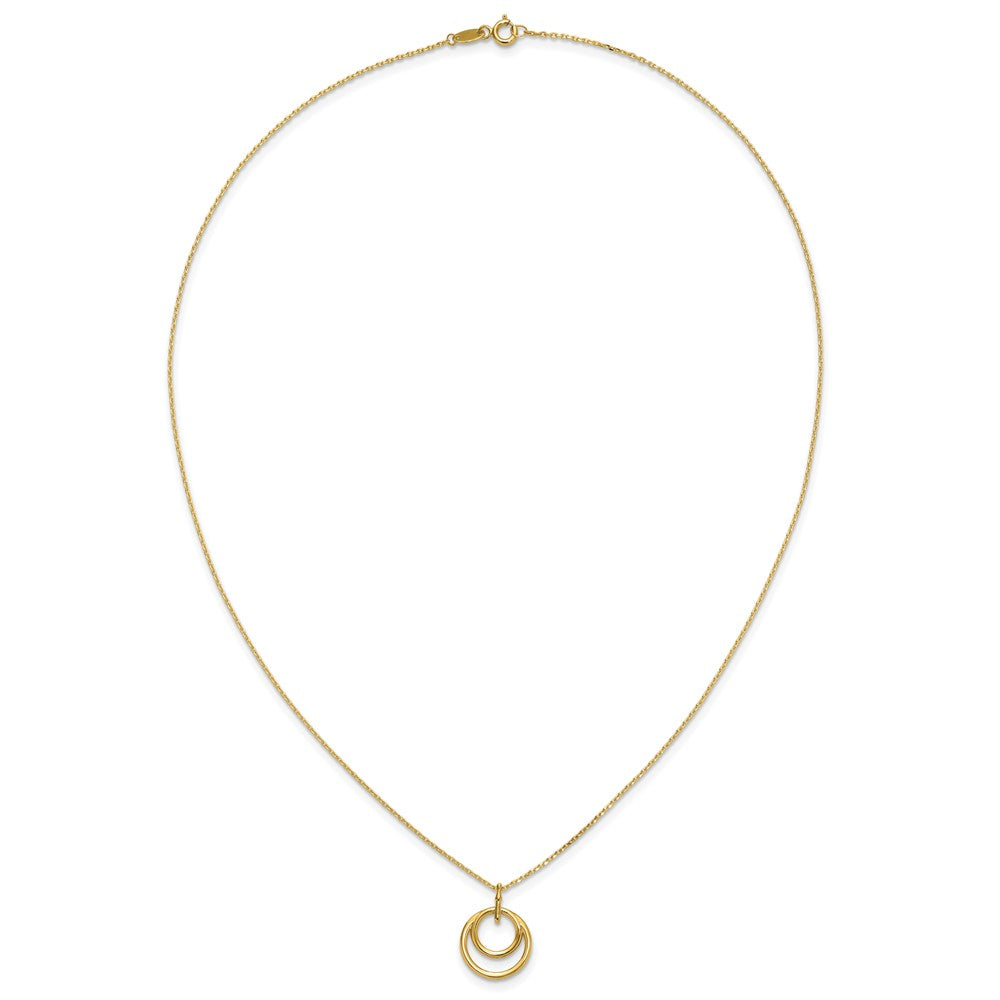 14K Polished Circle Necklace
