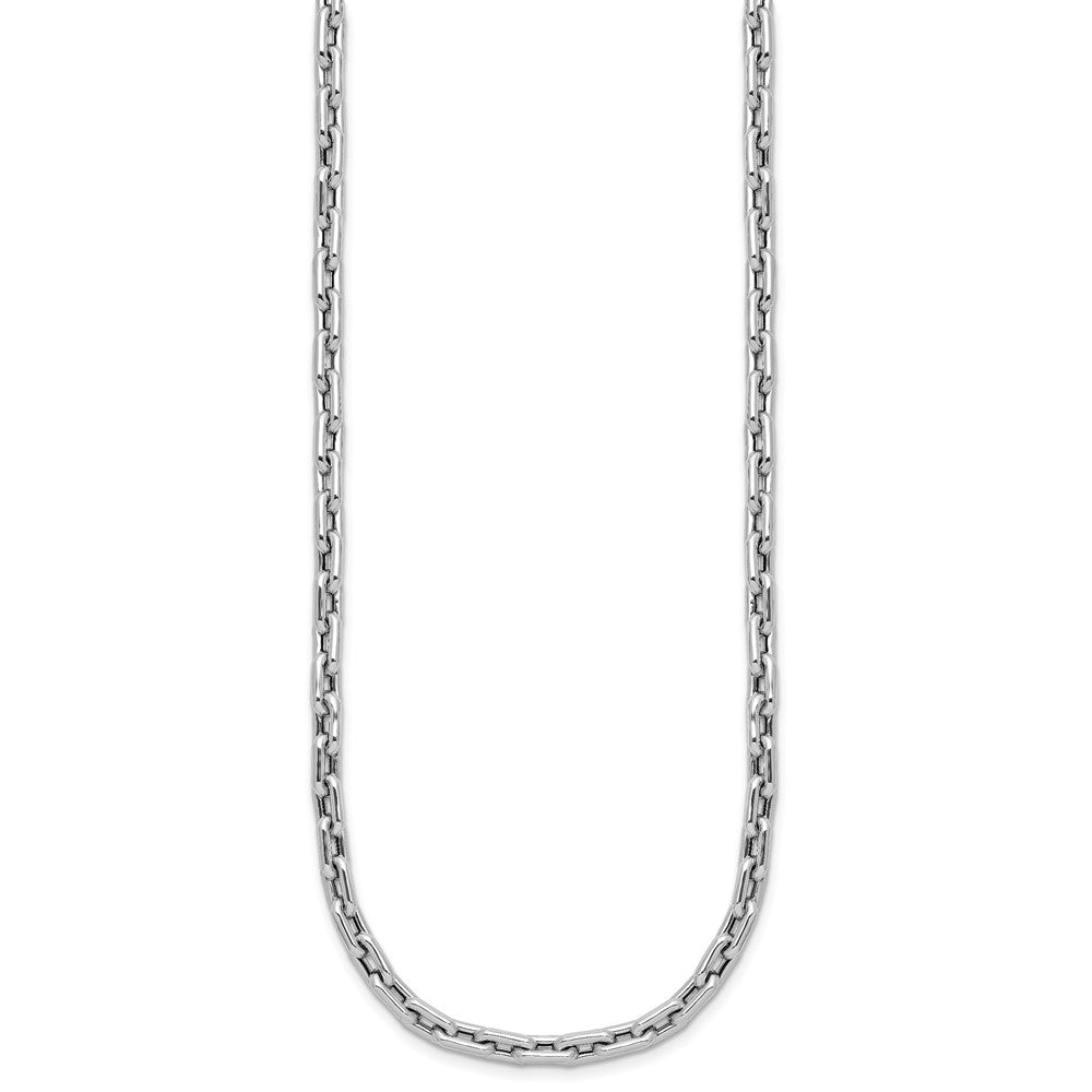 14K White Gold Polished Fancy Link Necklace