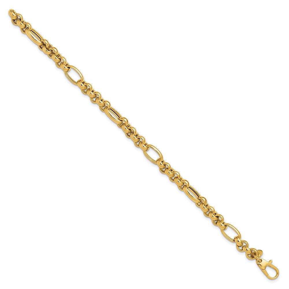 14K Polished Fancy Link Bracelet
