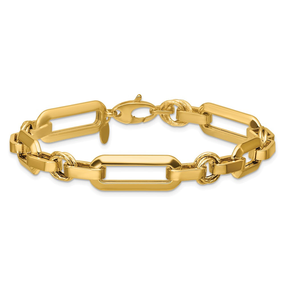 14K Polished Fancy Link Bracelet