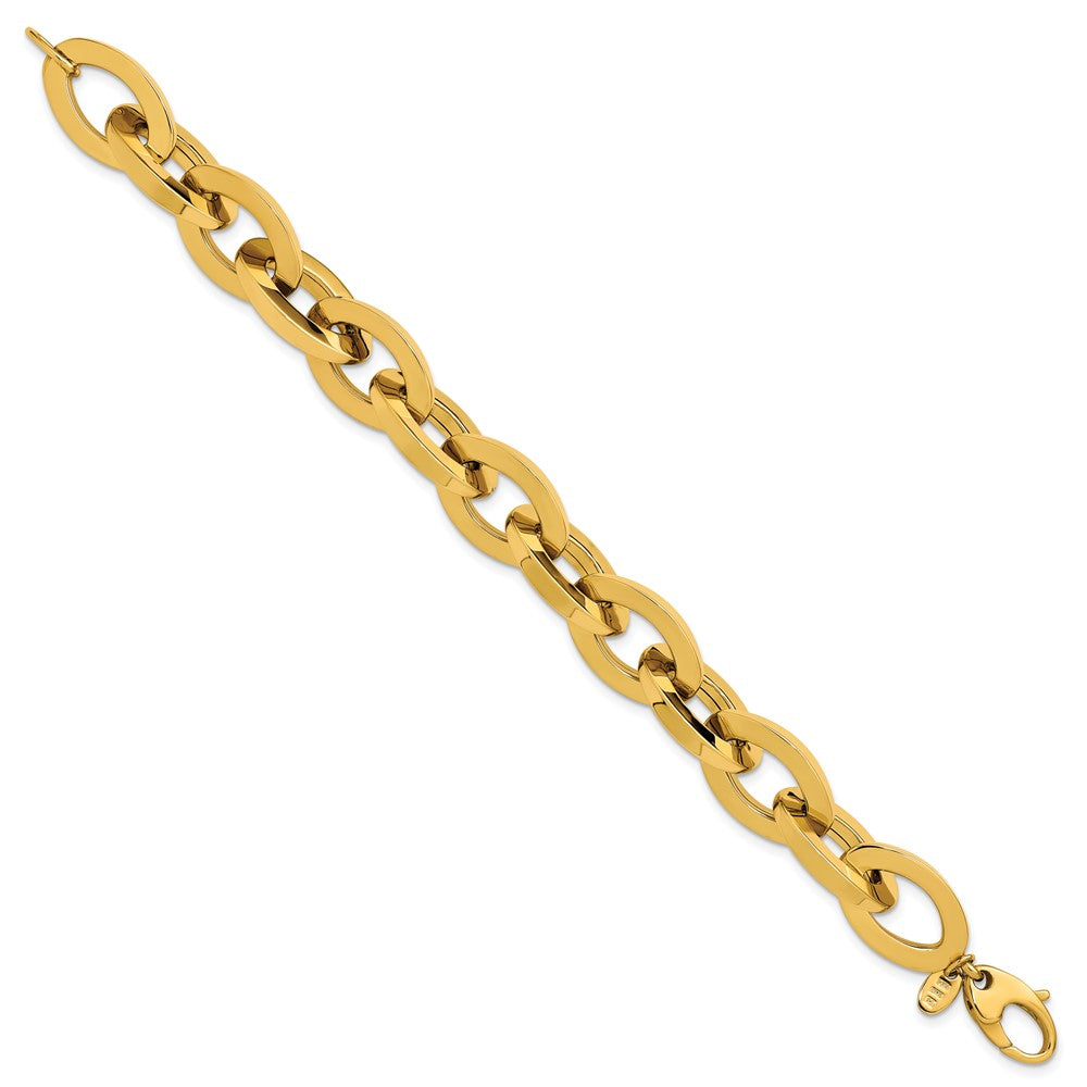 14K Polished Fancy Link Bracelet