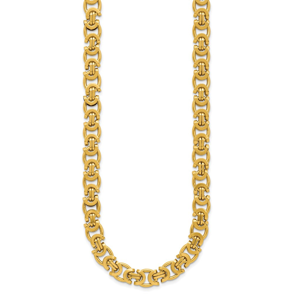 14K Polished Fancy Link Necklace