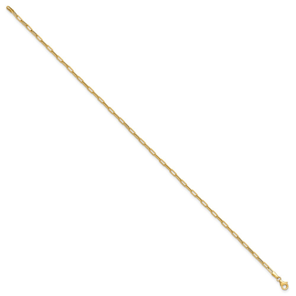 14K Polished Paperclip Anklet