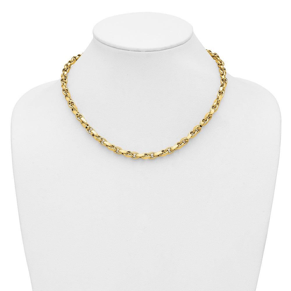 14K Polished Fancy Link Necklace
