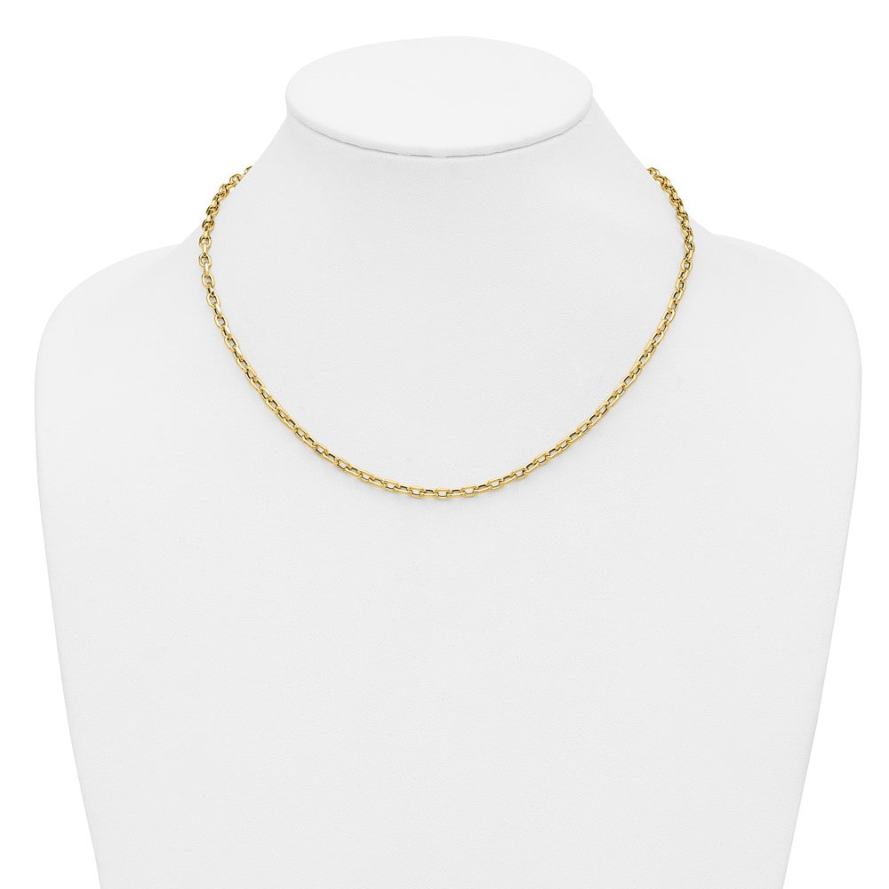14K Polished Fancy Link Necklace