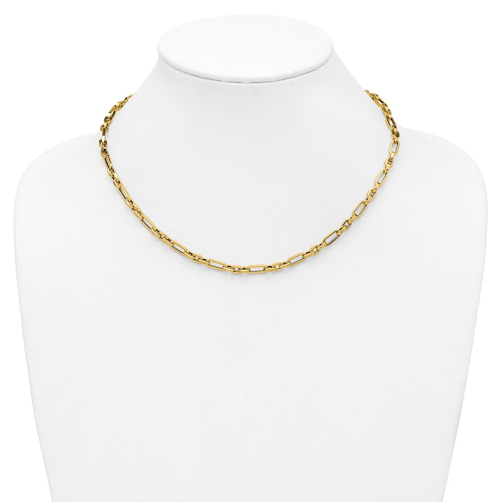 14K Polished Fancy Link Necklace