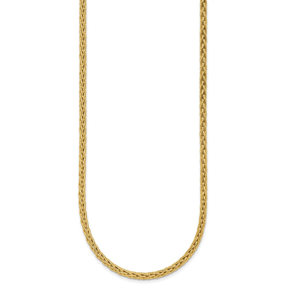14K Polished and Textured Fancy Link Necklace