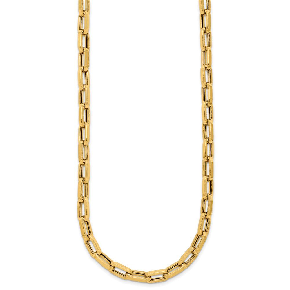 14K Polished Fancy Line Necklace