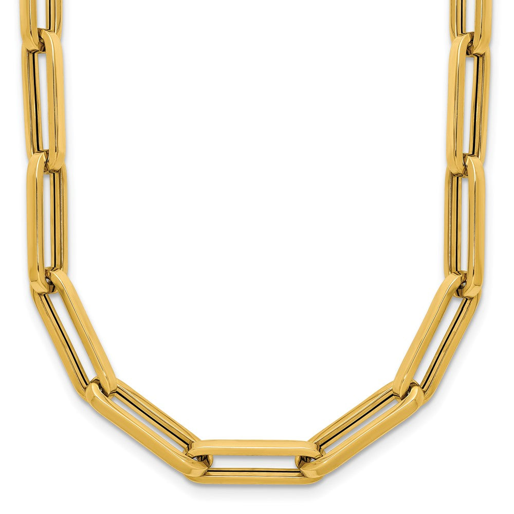 14K Polished Paperclip Link Necklace