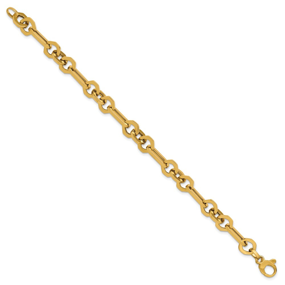 14K Polished Fancy Link Bracelet