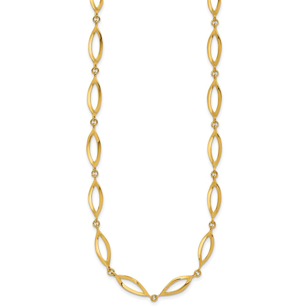 14K Polished Fancy Link Necklace