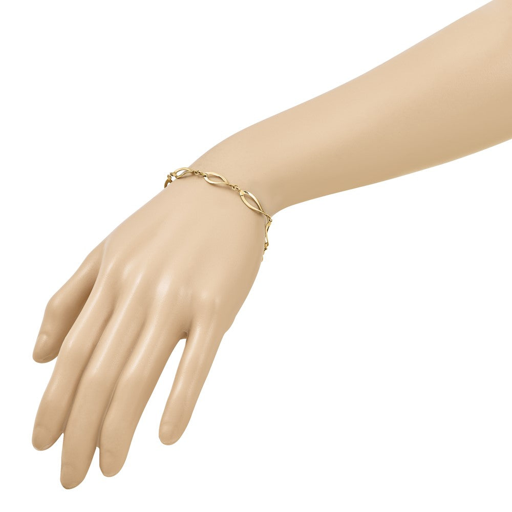 14K Polished Fancy Link Bracelet